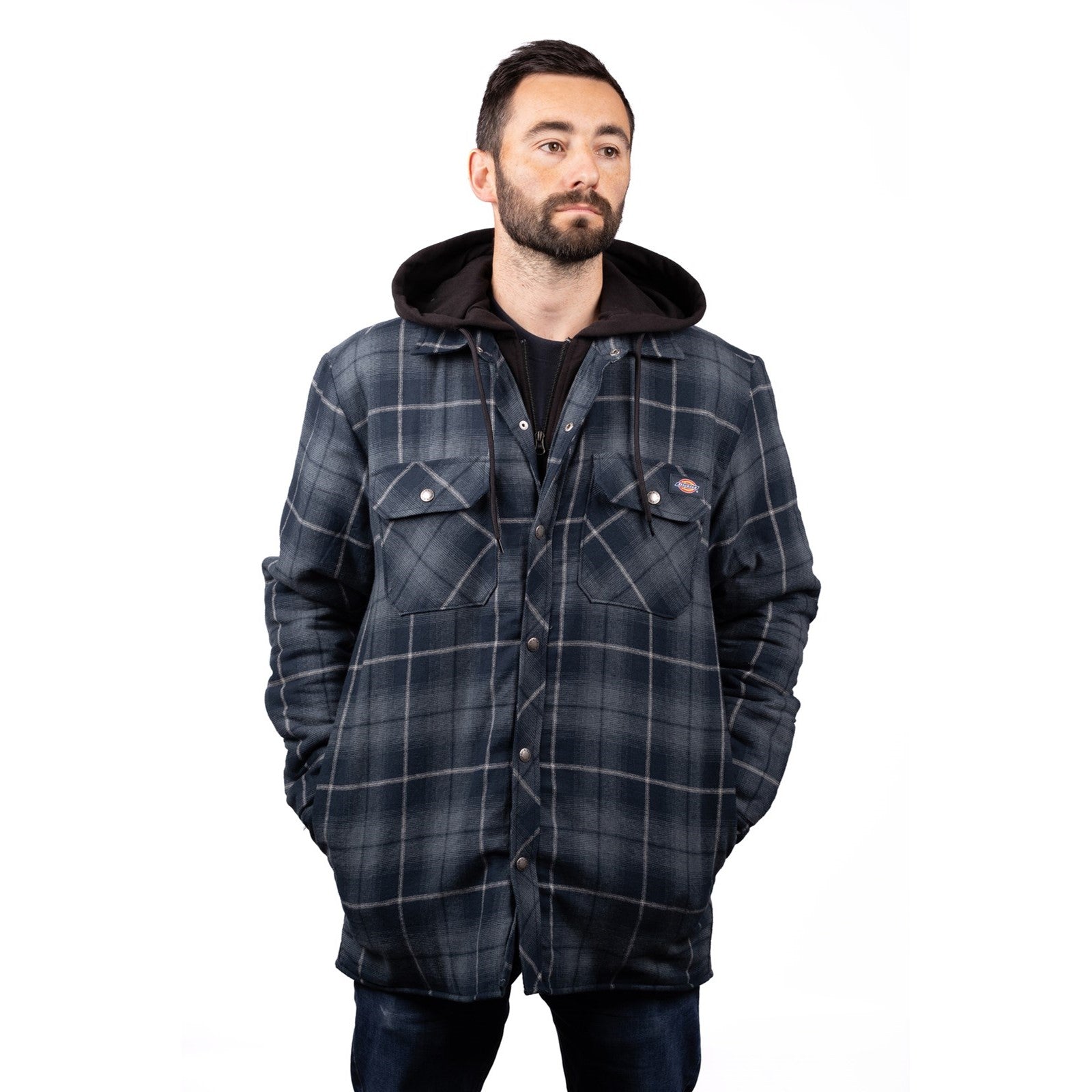 Dickies Fleece Hooded Flannel Shirt